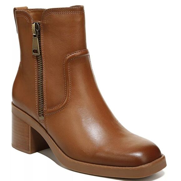 Naturalizer Emmy Block Heel Bootie in English Tea Leather (WIDE) - Picture 1 of 12